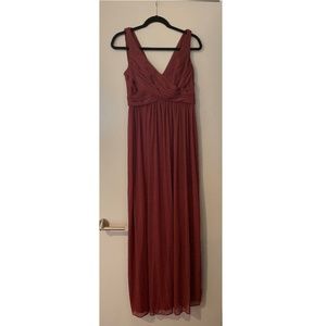 David's Bridal Dresses - David's Bridal Long Mesh Dress with Cowl Back David's Bridal Dresses - David's Bridal Long Mesh Dress with Cowl Back